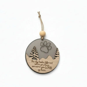 'The Sky Looks Different' Wood + Acrylic Ornament - Painted Door on Main