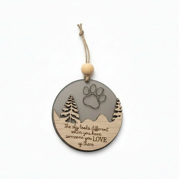 'The Sky Looks Different' Wood + Acrylic Ornament - Painted Door on Main