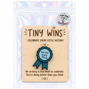 Tiny Wins Acrylic Ribbon Pins - Painted Door on Main