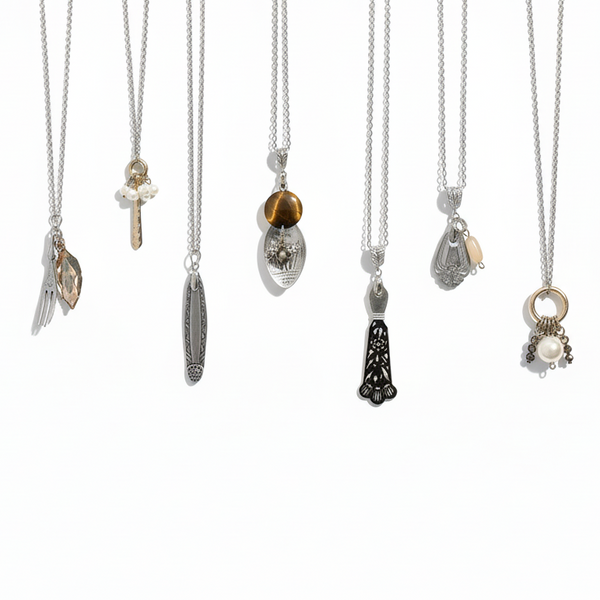 Upcycled Cutlery Necklaces - The Spoon Girl - Painted Door on Main