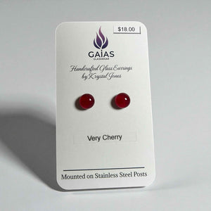 Glass Stud Earrings - Painted Door on Main