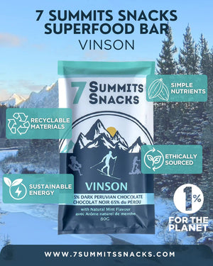 Vinson Dark Chocolate with Mint Bar - 7 Summits Snacks - Painted Door on Main