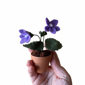 Violet Felt Forever Flower - ForgetBKnot - Painted Door on Main