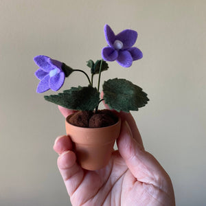 Violet Felt Forever Flower - ForgetBKnot - Painted Door on Main