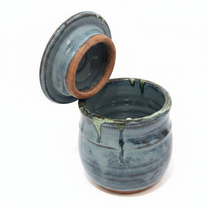 Wheel Thrown Garlic Storage Pots - Painted Door on Main