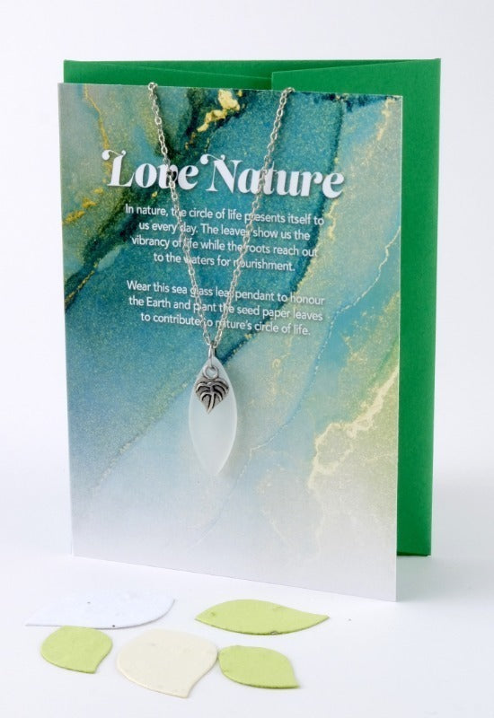 817-10 Love Nature Sea Glass Earth Cards - Monague Native Crafts