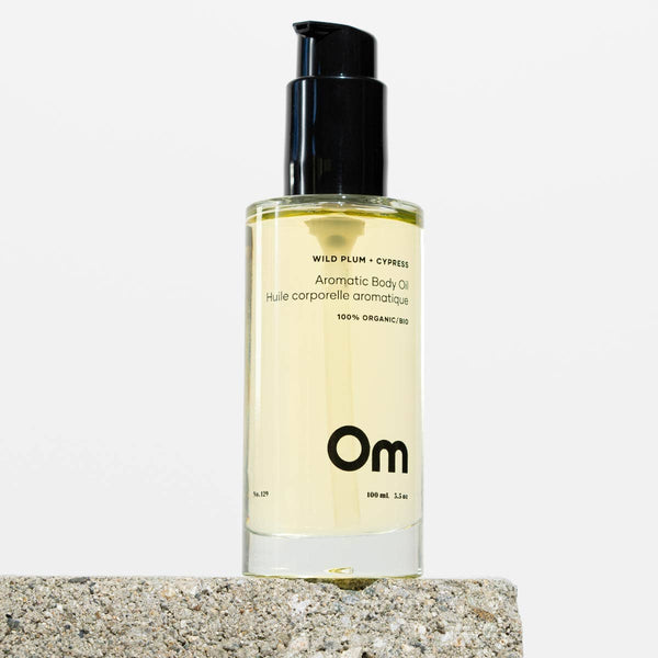 Wild Plum + Cypress Aromatic Body Oil - Om Organics Skincare - Painted Door on Main