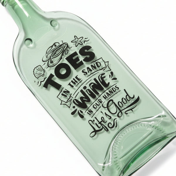 Wine Bottle Serving Dish - Uniquely Greek by Barb - Painted Door on Main