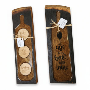 Wine Stave + Resin Wall Art - Uniquely Greek by Barb - Painted Door on Main