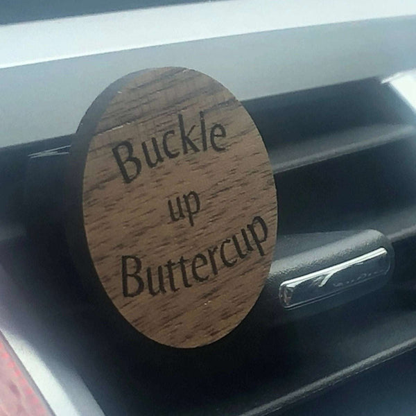 Wood Car Vent Diffuser Clip - Chickadee Creations - Painted Door on Main