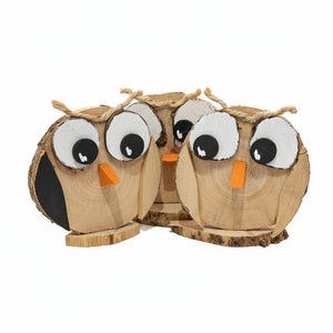 Wood Cookie Owls - Bob Shave Woodcrafts - Painted Door on Main