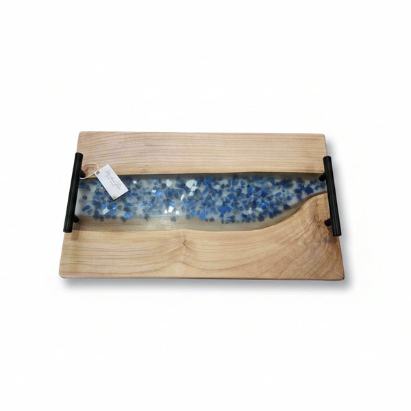 Wood & Epoxy Serving Trays - Crooked Tree Wood Art - Painted Door on Main