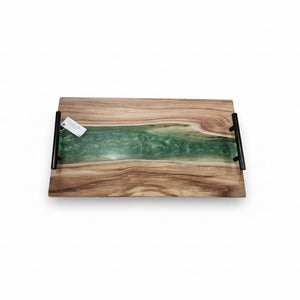 Wood & Epoxy Serving Trays - Crooked Tree Wood Art - Painted Door on Main