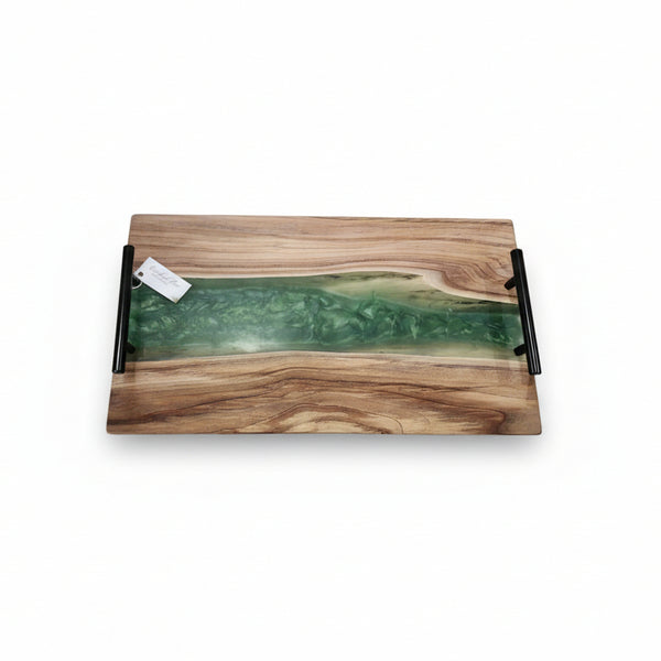 Wood & Epoxy Serving Trays - Crooked Tree Wood Art - Painted Door on Main