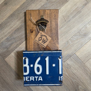 Wood License Plate Bottle Opener - Painted Door on Main