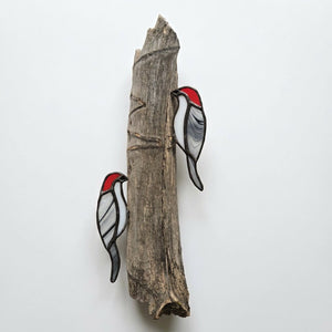 Woodpecker On Driftwood - Painted Door on Main