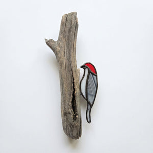 Woodpecker On Driftwood - Painted Door on Main