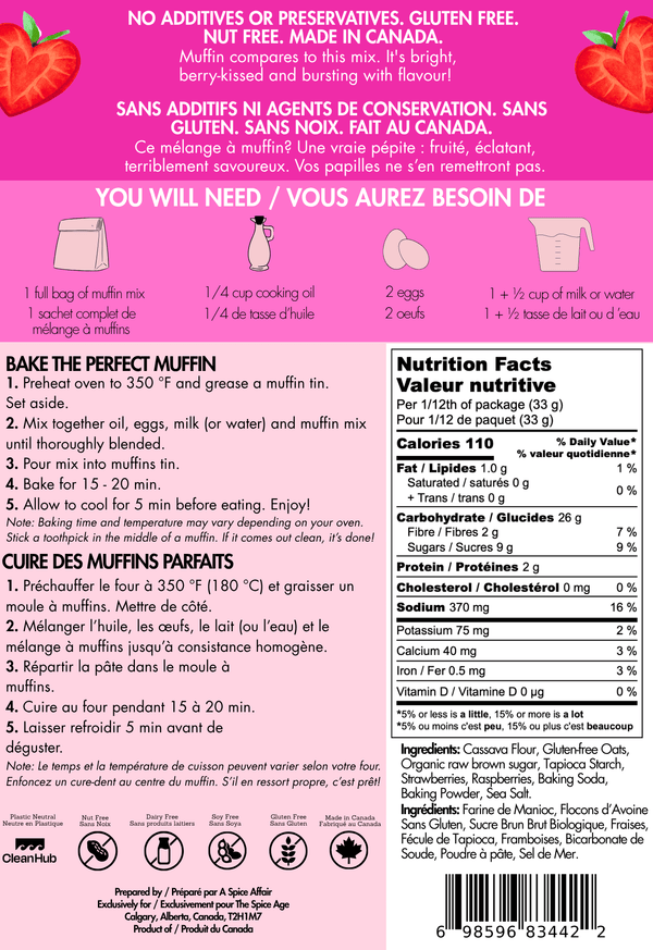 You Bake me Blush Muffin Mix - Gluten Free - Painted Door on Main