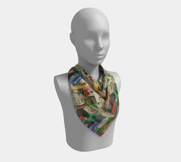 007 - 24 Square Scarves - Ealanta Art Wear - Painted Door on Main