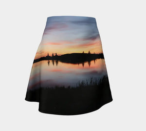 Wearable Art Flared Skirts - Painted Door on Main - 007 Ealanta Artwear + Ealanta Photography + Ladybug Blossoms by Ealanta