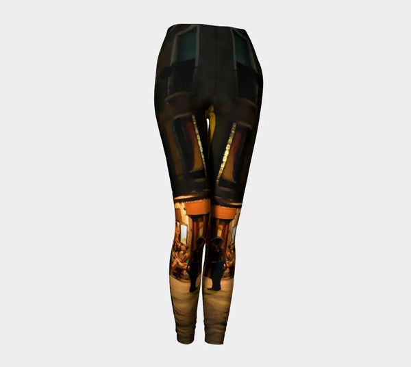 007 - 56 luxury Yoga Leggings (Medium) - Ealanta Art Wear - Painted Door on Main