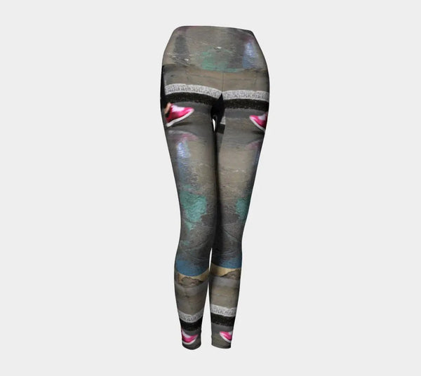007 - 57 Yoga Leggings (Large) - Ealanta Art Wear - Painted Door on Main