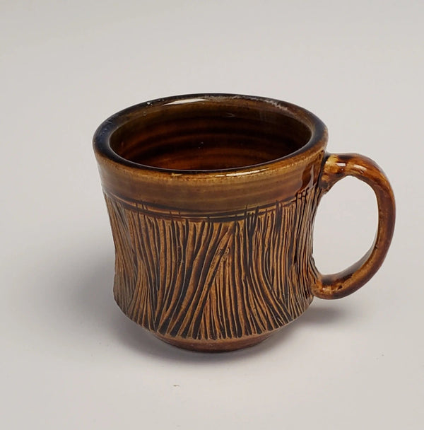 075 - 23 Espresso/Cappuccino Cups - Elizabeth's Clay Vision - Painted Door on Main