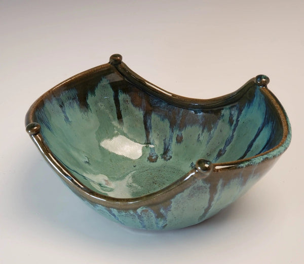 075 - 26 Bread/Fruit Bowl - Elizabeth's Clay Vision - Painted Door on Main