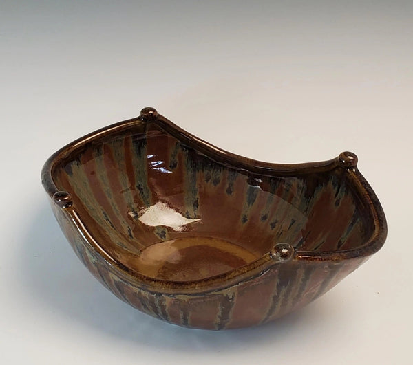 075 - 26 Bread/Fruit Bowl - Elizabeth's Clay Vision - Painted Door on Main