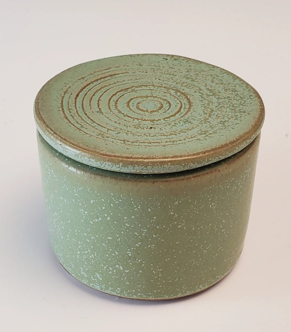 075 - 31 French Butter Dish - Elizabeth's Clay Vision - Painted Door on Main