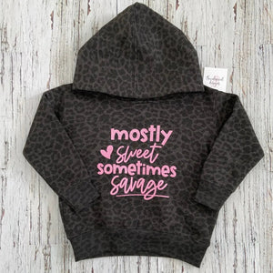 082 - 07 'Mostly Sweet' Toddler Hoodie - Thumbprint Designs - Painted Door on Main