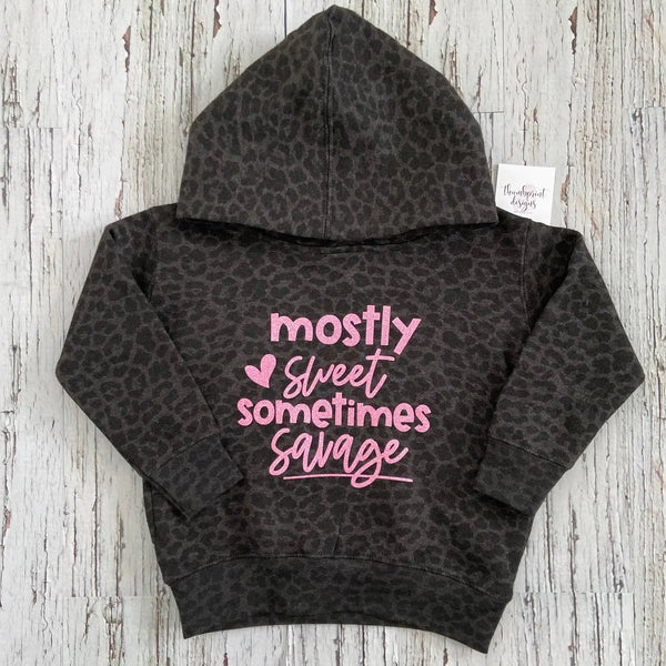 082 - 07 'Mostly Sweet' Toddler Hoodie - Thumbprint Designs - Painted Door on Main