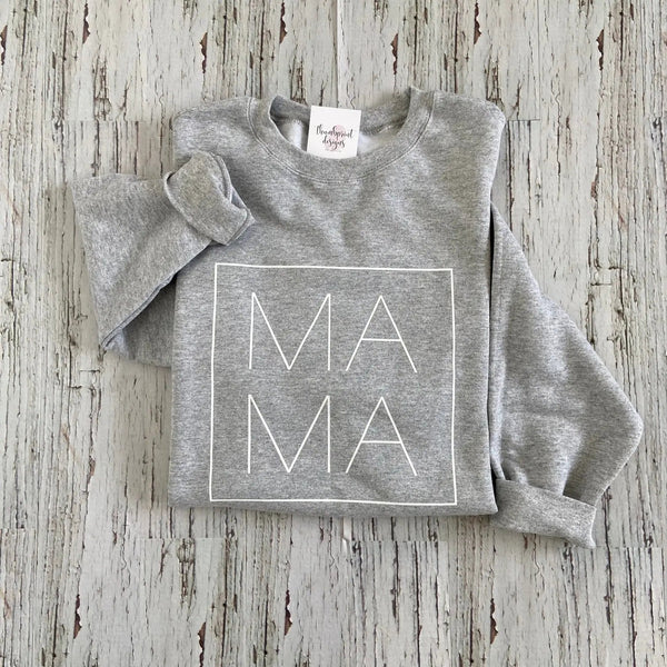 082 - 20 'MAMA' Crewneck - Thumbprint Designs - Painted Door on Main