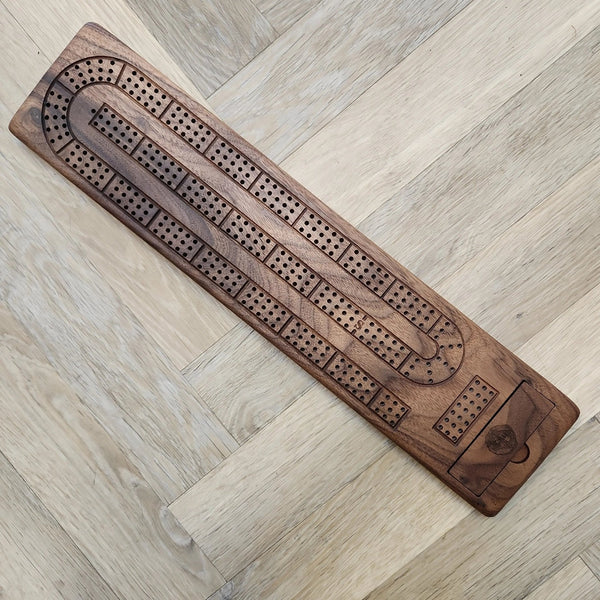 092 - 11 Walnut Cribbage Boards - Two Guys With Wood - Painted Door on Main