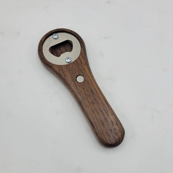 092 - 21 Beer o'clock Bottle Opener - Two Guys With Wood YEG - Painted Door on Main