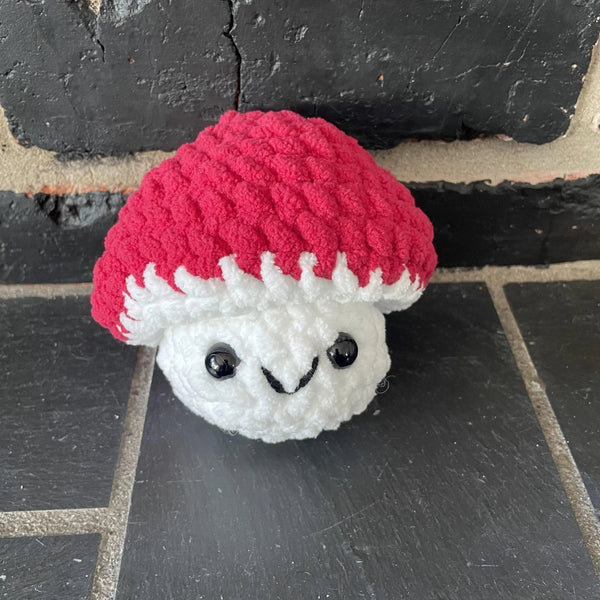 096 - 10 Pop Up Mushrooms - Willing Hands Crochet - Painted Door on Main
