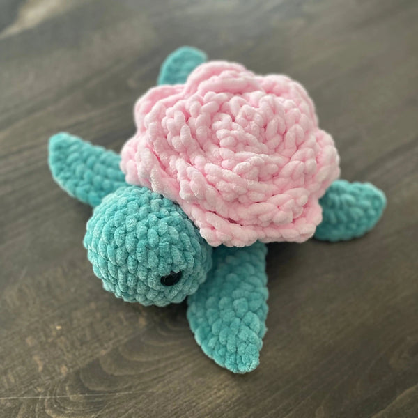 096 - 30 Flower Shell Turtles - Willing Hands Crochet - Painted Door on Main