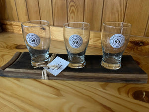102 - 05 Reclaimed Barrel Beer Flight - Uniquely Greek by Barb - Painted Door on Main