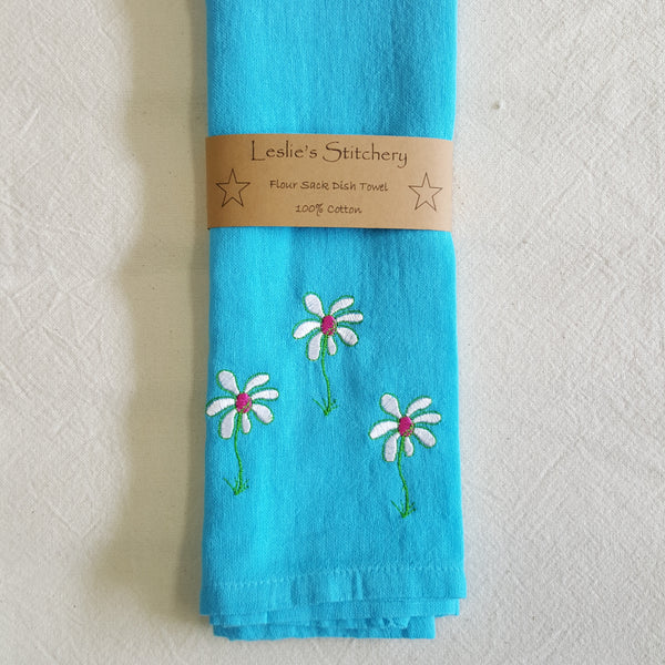 047-02 Embroidered Dish Towels - Leslie's Stitchery - Painted Door on Main Gift & Gallery