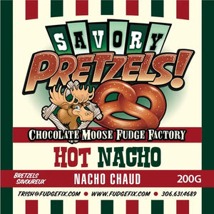 808 - 12 Gourmet Pretzels - Chocolate Moose Fudge Factory - Painted Door on Main