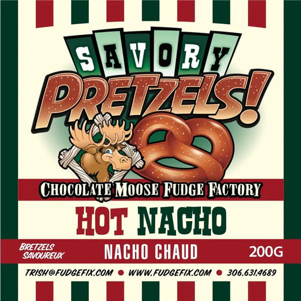 808 - 12 Gourmet Pretzels - Chocolate Moose Fudge Factory - Painted Door on Main