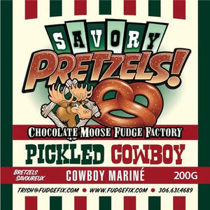 808 - 12 Gourmet Pretzels - Chocolate Moose Fudge Factory - Painted Door on Main