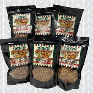 808 - 12 Gourmet Pretzels - Chocolate Moose Fudge Factory - Painted Door on Main