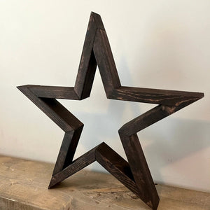 820 - 07 Medium Wood Star - Larcher Woods & Crafts - Painted Door on Main
