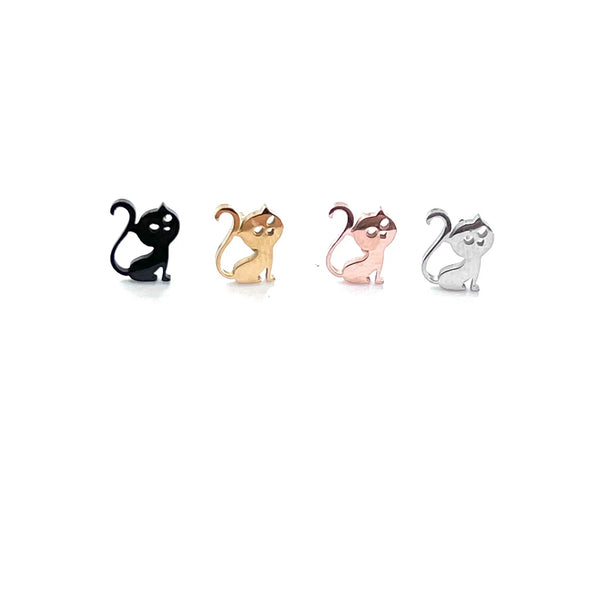 846 - 01 Cat Earrings - Royce and Oak - Painted Door on Main