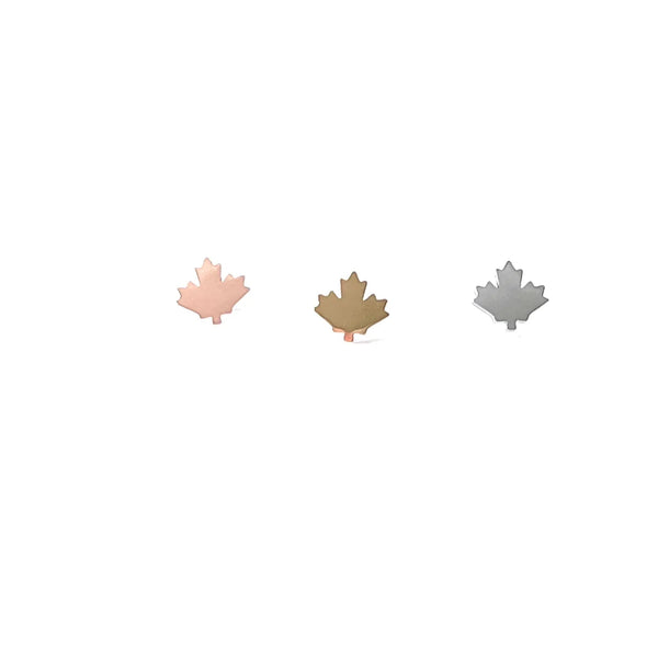 846 - 02 Maple Leaf Earrings - Royce and Oak - Painted Door on Main