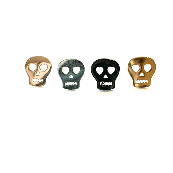 846 - 06 Skull Earrings - Royce and Oak - Painted Door on Main