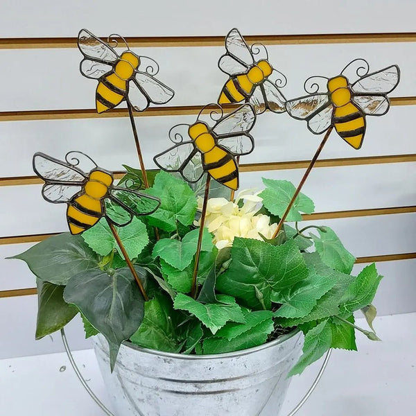 876 - 01 Bee Plant Picks - A Touch Of Glass - Painted Door on Main