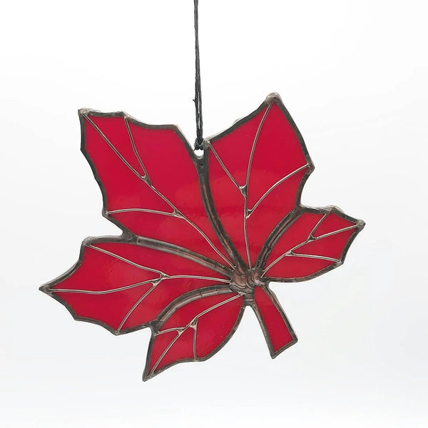 876 - 05 Maple Leaf Ornaments - A Touch of Glass - Painted Door on Main