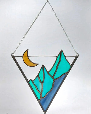 876 - 12 Diamond Mountains - A Touch Of Glass - Painted Door on Main